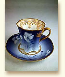 Haviland Limoges Feu du four cup and saucer