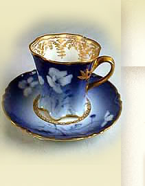 Turn of the century Haviland Limoges feu du four cup and saucer