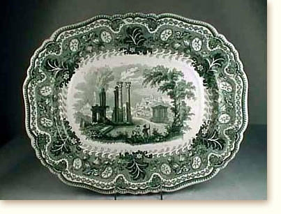 antique transfer platter