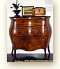 Antique Italian Bombay 3 drawer chest in exotic veneer wood