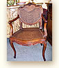 antique caned chair