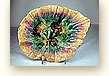 Etruscan Majolica begonia leaf plate